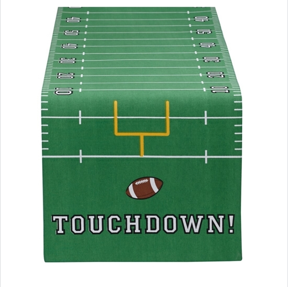 NWOT Design Imports Touchdown Printed Table Runner 14" X 72"